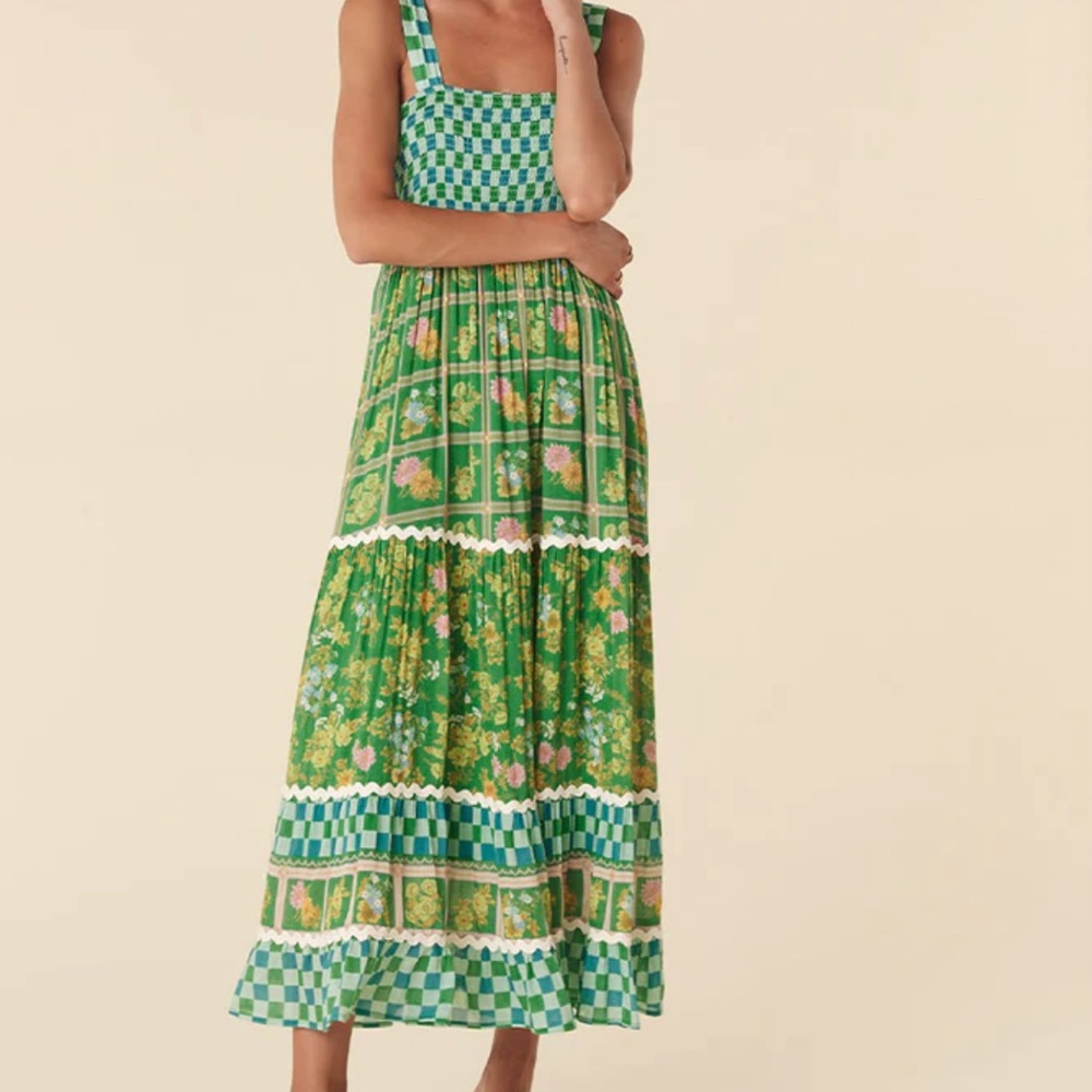 NWT FLORA STRAPPY MAXI DRESS SPELL SIZE L
